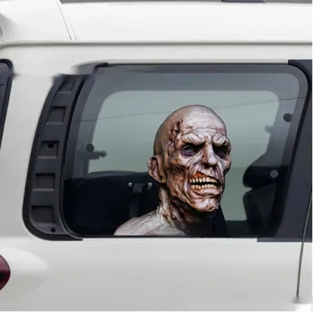 3D zombie horror Avatar car window sticker in PET material, 25 x 23cm, left and right options