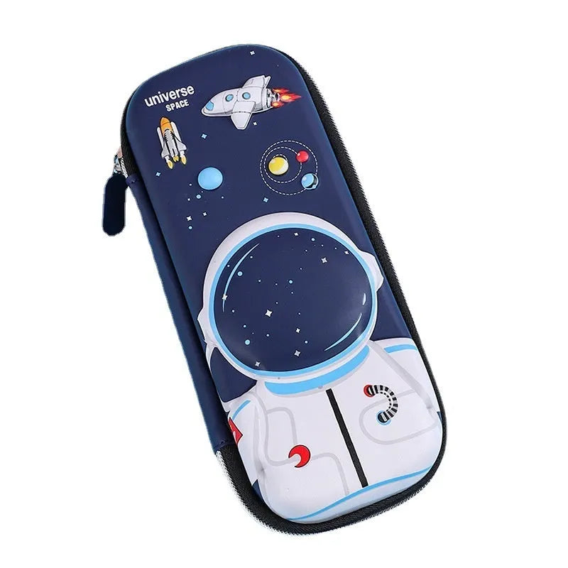Three-dimensional EVA cartoon large capacity pencil case with astronaut pattern for kids school supplies