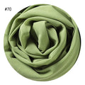 Women's solid colour pearl chiffon scarf, 180x70cm polyester wrap for daily, work and gatherings