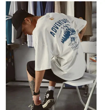 Men's loose fit plus size short sleeve t-shirt in black, grey or white.