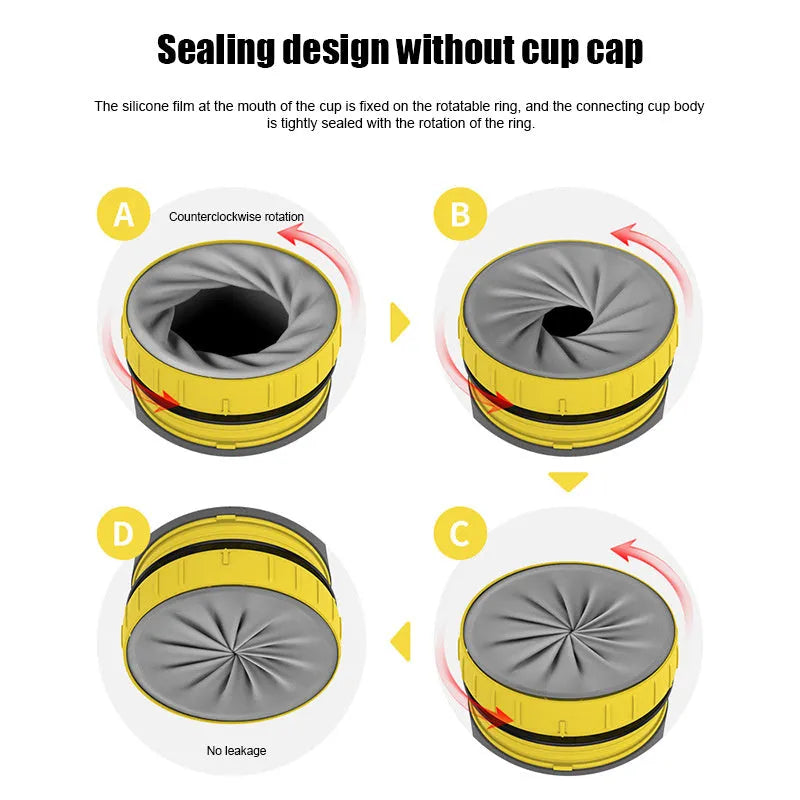 Twist-top silicone seal travel tumbler with double-wall insulation and cartoon patterns