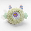 Cartoon-shaped plush dog toy with big eyes and built-in squeaker for interactive play