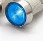 10mm waterproof indicator light with stainless steel edge in multiple colour options on a white background.