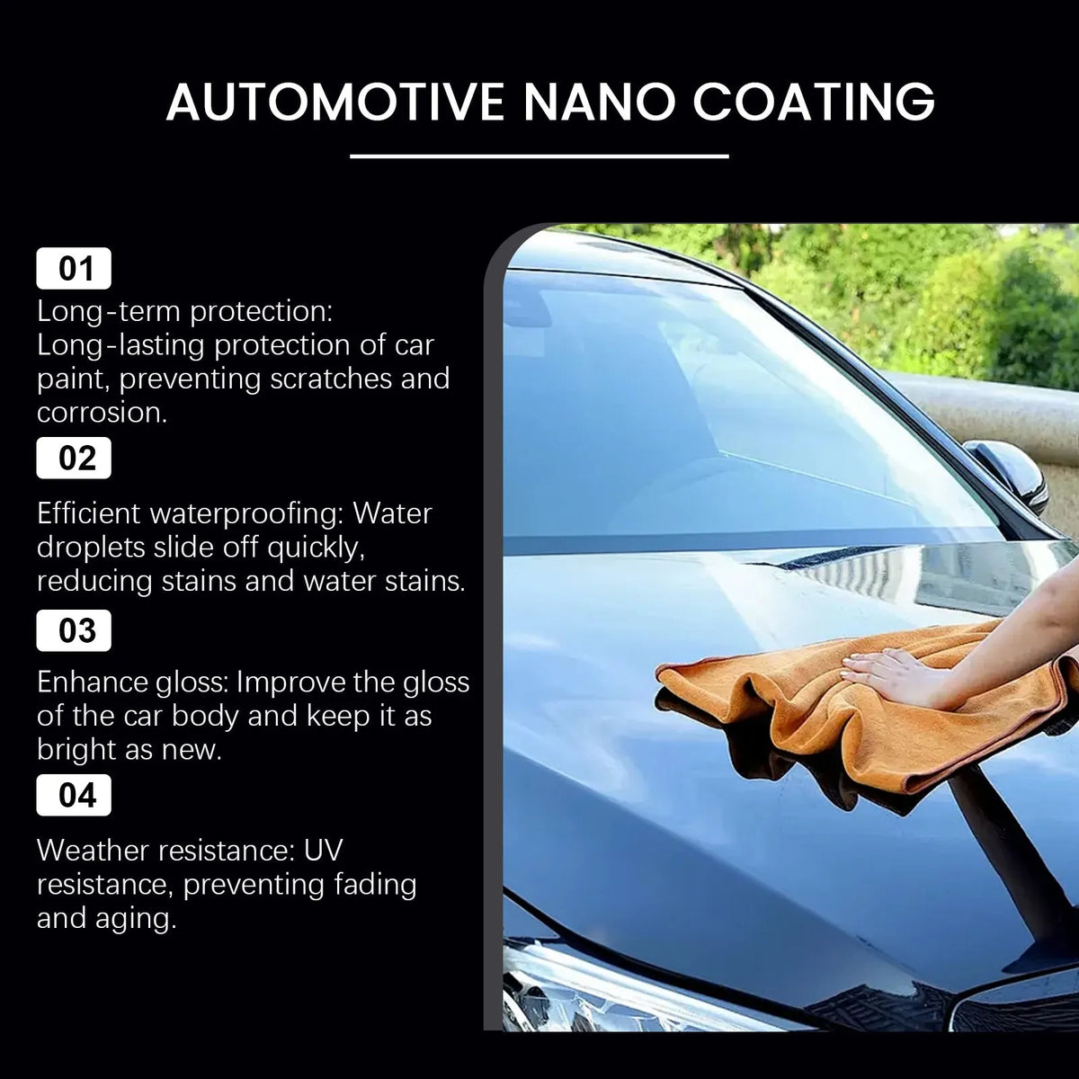 Car paint renovation agent 120ml bottle with towel for restoring vehicle finish and gloss