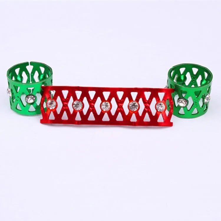 Aluminium wig decoration hair ring in seven colours with crown and heart shapes