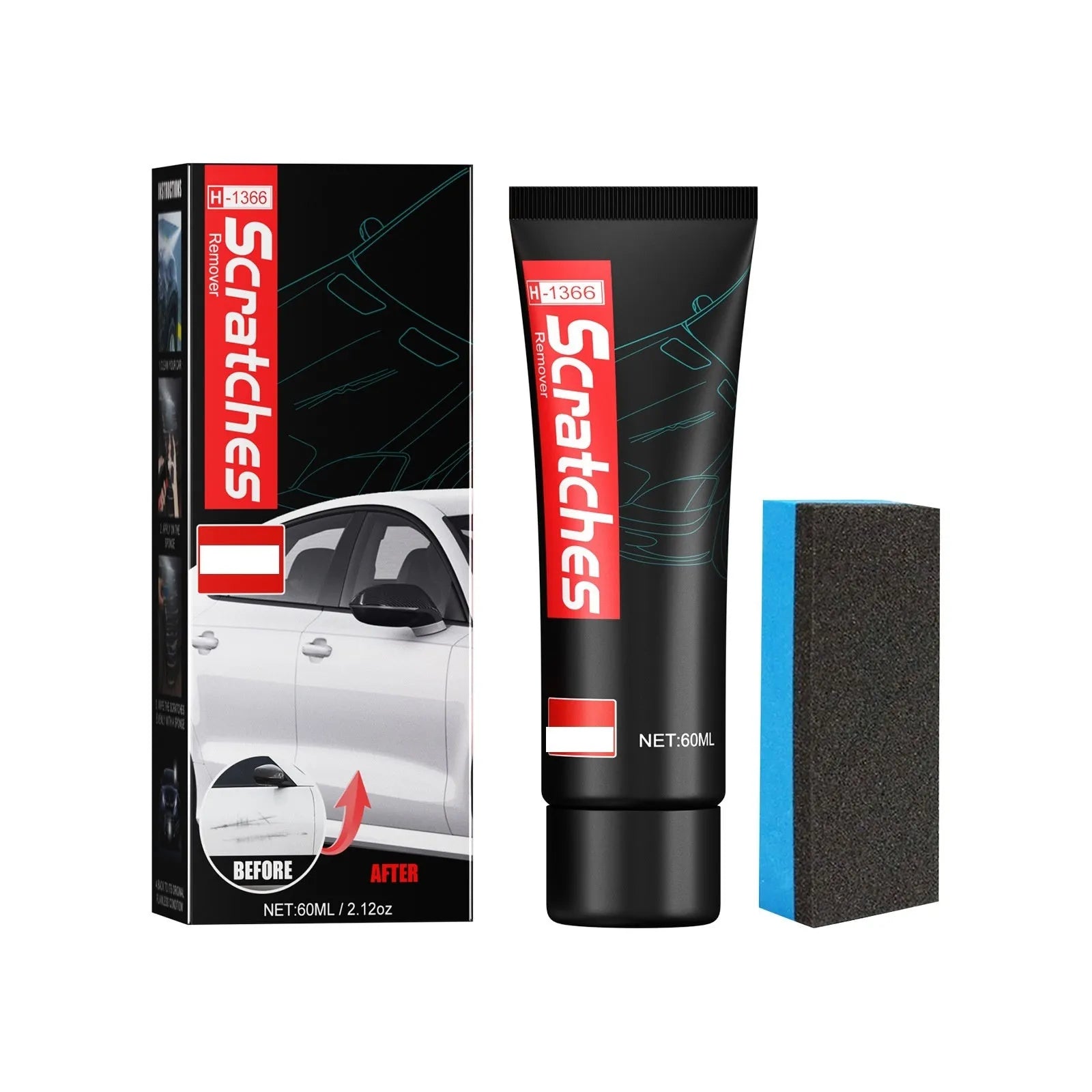 60ml automotive scratch repair cream container for car paint scratch removal
