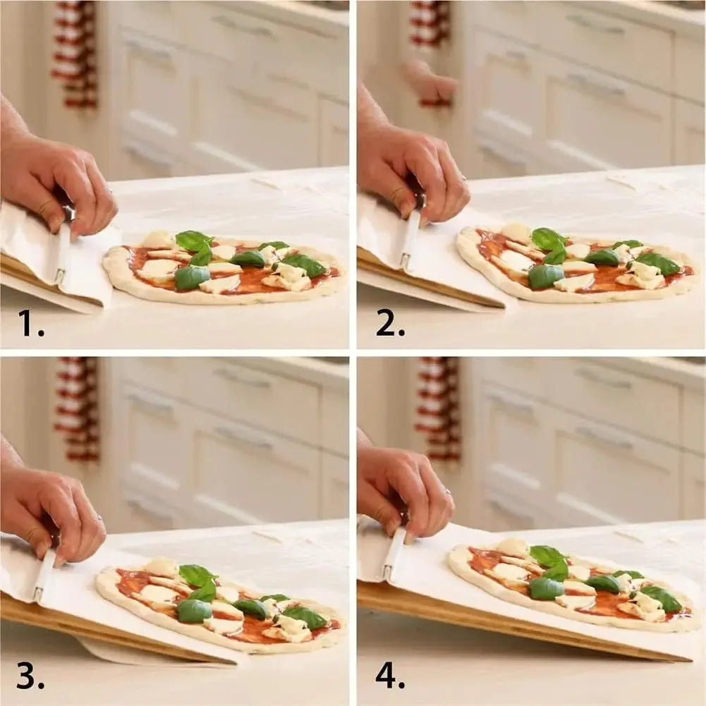 White pizza transfer shovel with hanging hole, 55cm by 35cm food-grade PP baking tool