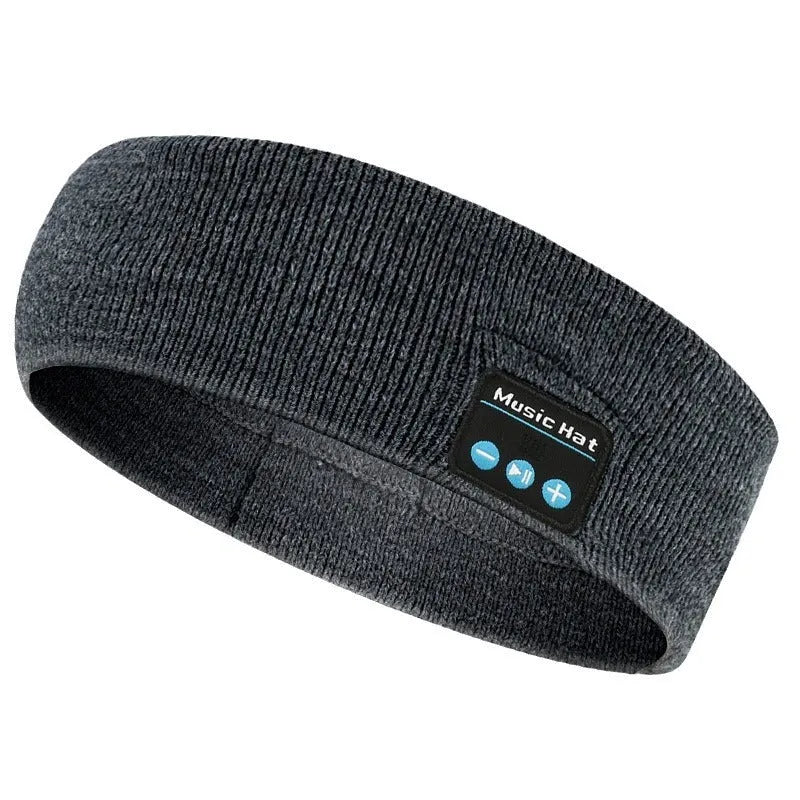 Bluetooth 5.4 eye mask sports scarf headband in black dark gray or gray white colours