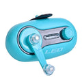 Fishing rod alarm with LED light and telescopic mount in blue rocker style