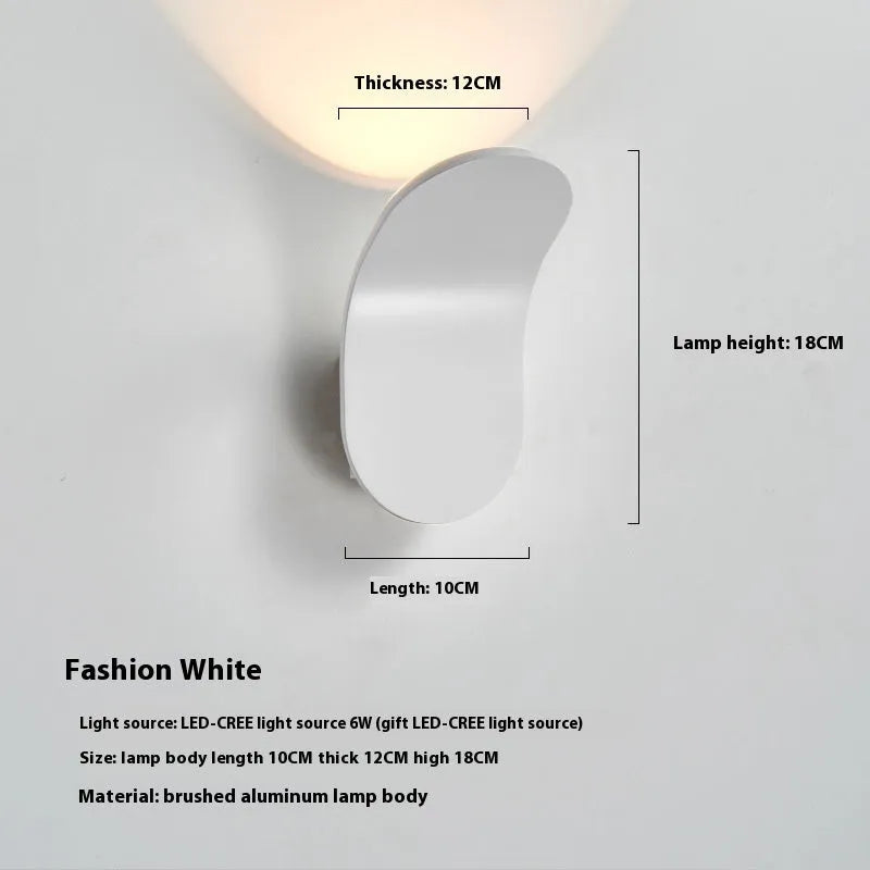 Modern simplicity brush finish wall light bulb in five colour options with 100x120x180mm dimensions