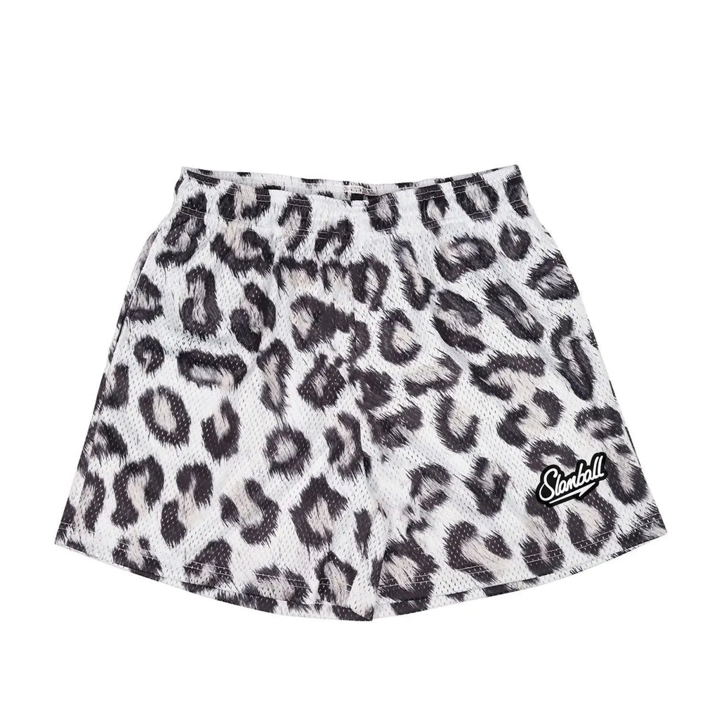 Men's leopard print fitness training shorts for basketball and running