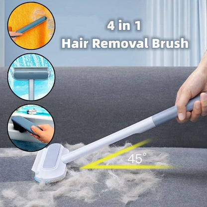 Versatile 4-in-1 multi-functional hair removal brush for cleaning window screens, removing pet hair, and tackling various household tasks