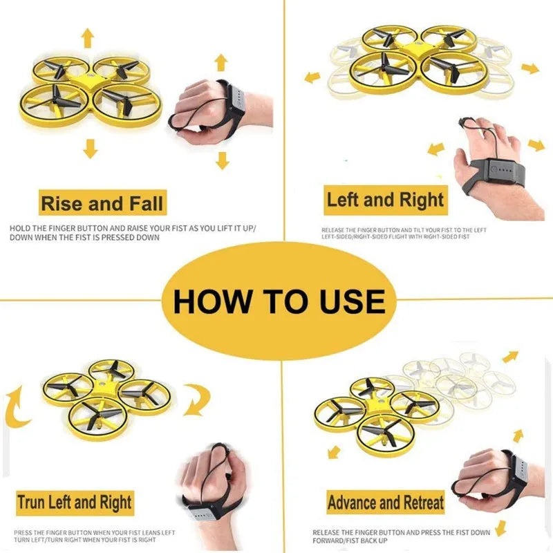 ABS gesture sensing flying saucer toy, 17cm x 17cm x 4.5cm, large watch four axes style for ages 7-14