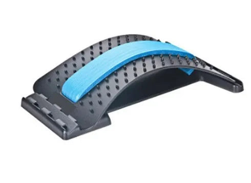 Adjustable back stretcher massager for waist back neck pain relief with multiple therapy modes