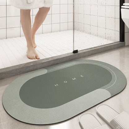 A cozy, soft, and stylish bathroom floor mat that provides comfort and safety for your feet