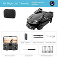 V88 UAV drone in black with 4K dual cameras, folded plastic body measuring 13x8x6cm