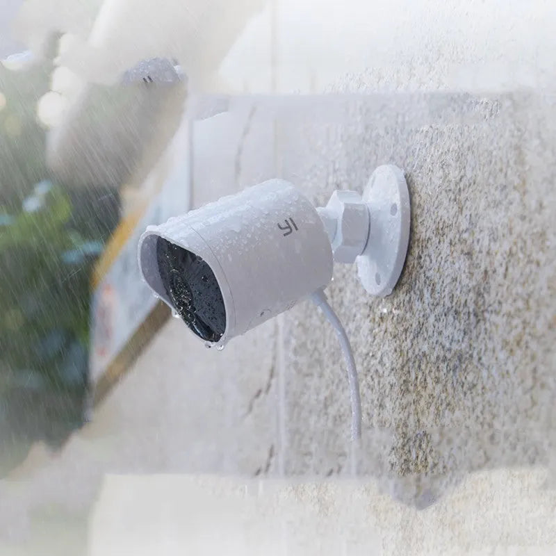 White plastic wireless dome camera with 1080P resolution and 15-metre infrared night vision for outdoor home security