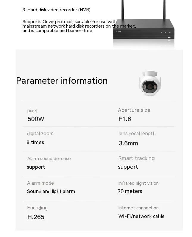 5 million pixel outdoor security camera 2-inch ball wall mount with infrared night vision