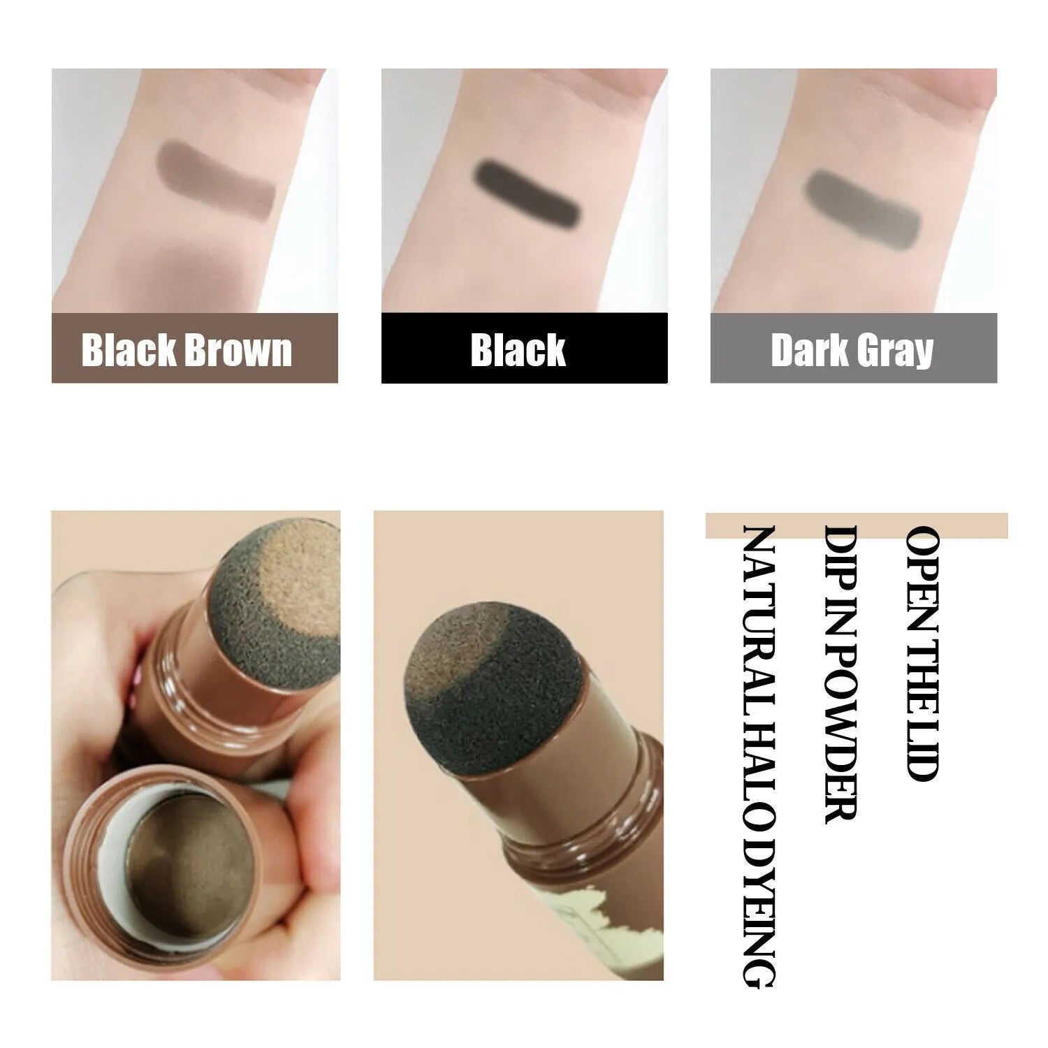 Eyebrow stamp stencil kit with 24 reusable cards, airbrush stamp, and long-lasting waterproof powder for natural brow shaping