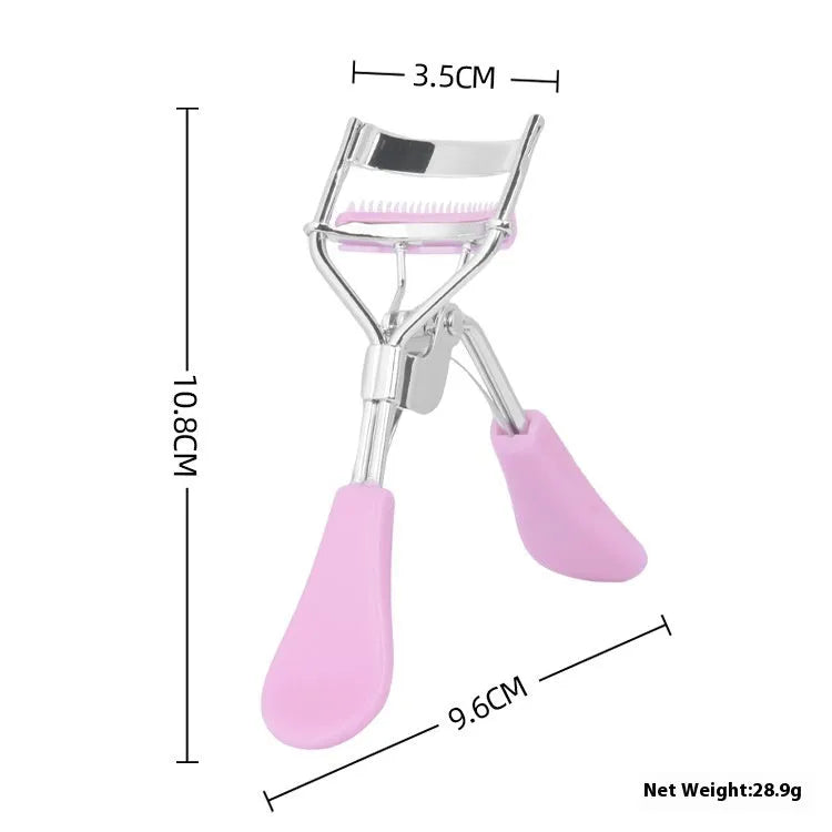 A4 manual eyelash curler with black ribbon comb attachment