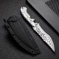 One-piece keel survival knife with 140mm 5CR13 steel blade and 260mm overall length