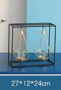 Iron candle holders for block candles in six Nordic styles: single, double, triple, triangle, rectangular.