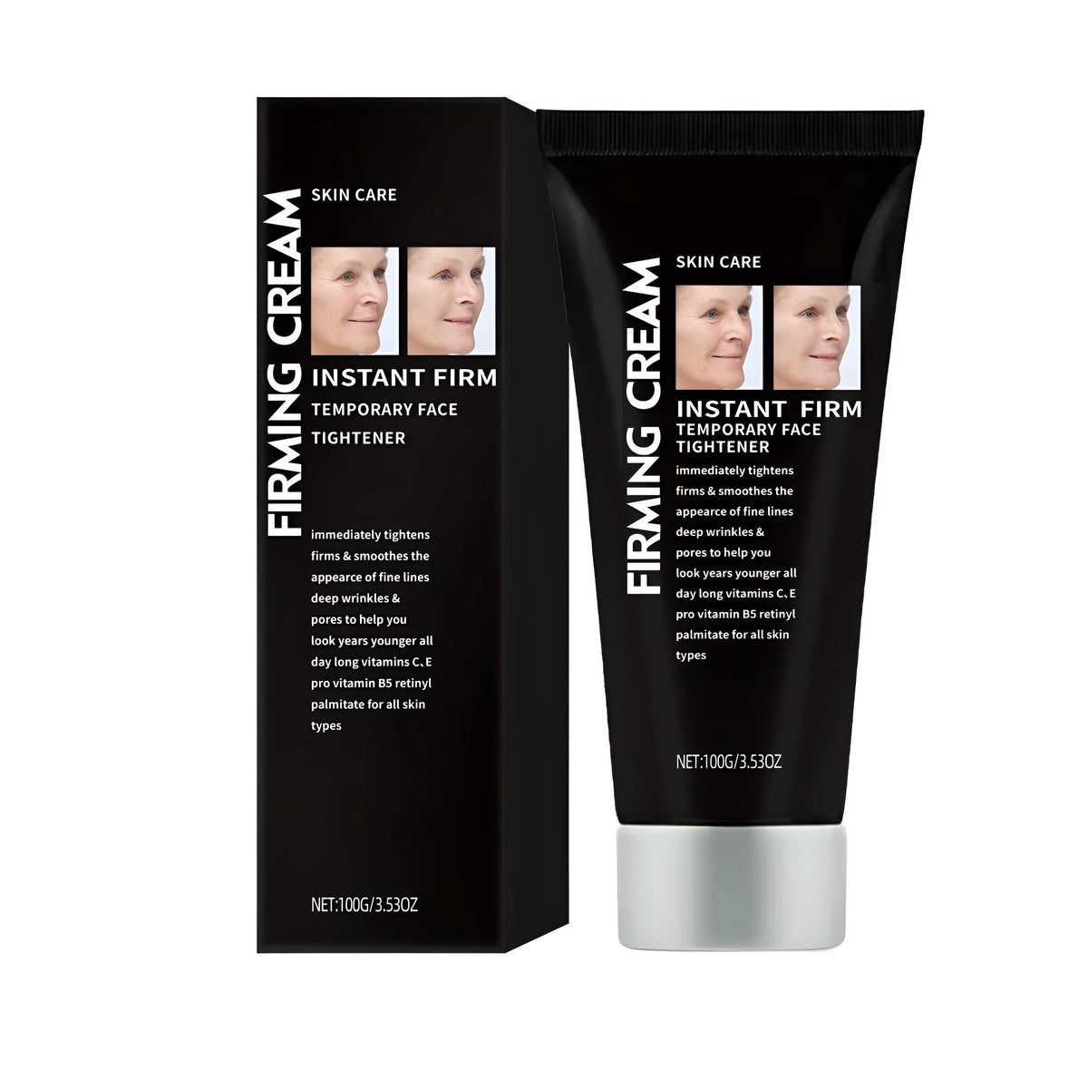 Instant Firm Temporary Face Tightener firming cream 100g pot with melittin and hyaluronic acid