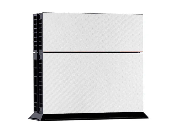 PS4 console carbon fibre decorative sticker set with removable adhesive in black gold grey white colours