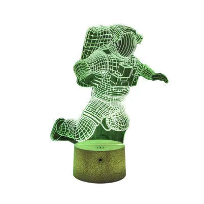 Astronaut 3D small night light with LED glowing on bedside table USB plug-in