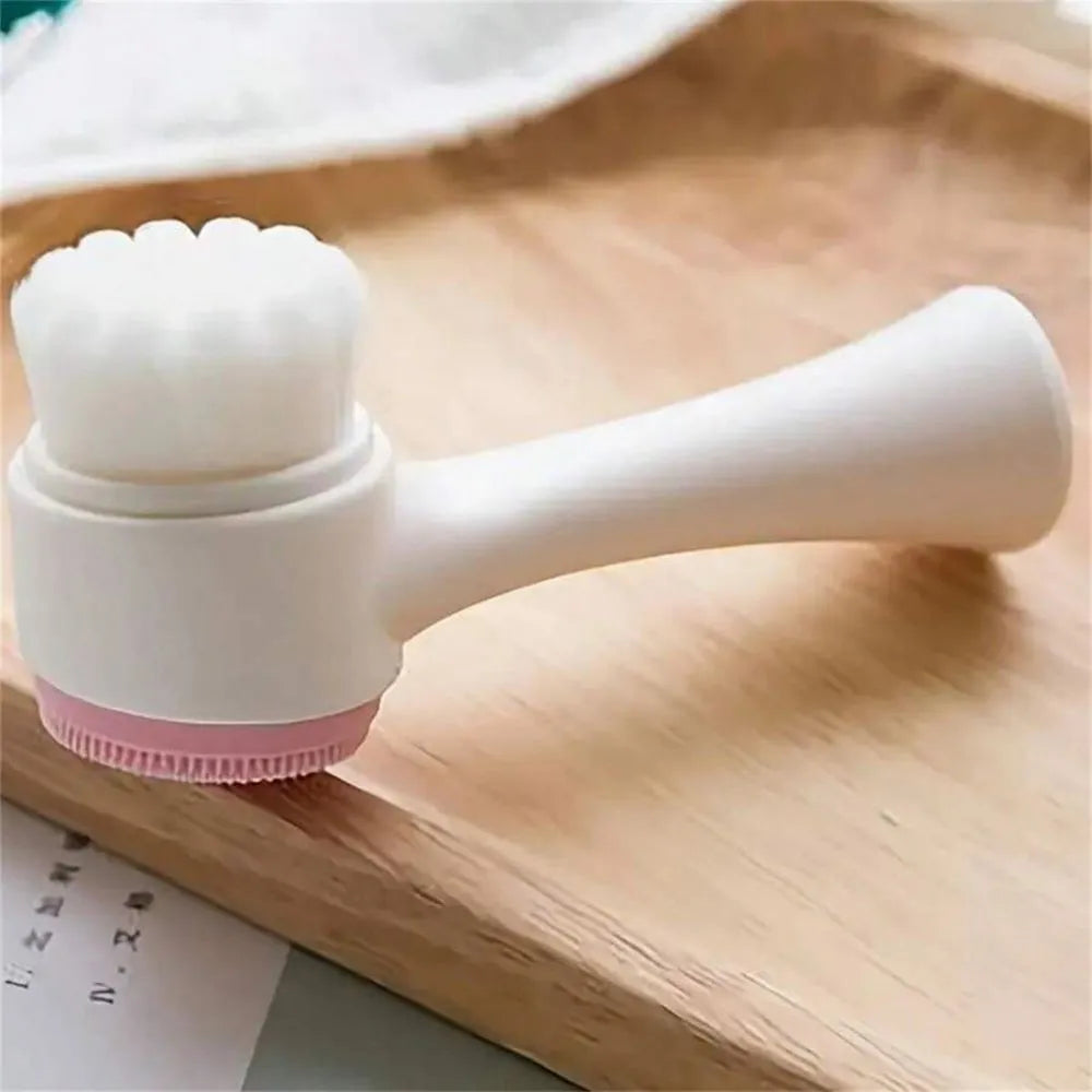 Blue pet paw brush with nylon bristles for gentle grooming of dog and cat paws