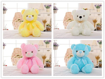 Illuminating Plush Teddy Bear with LED light display in various colors