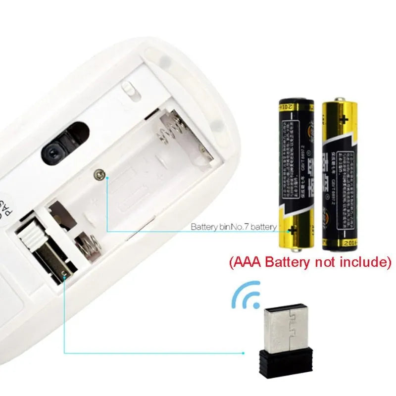 Ultra-thin touch wireless mouse in black, 1600dpi, 2.4GHz USB