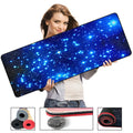 Blue star mouse pad with high-density fabric surface and natural rubber anti-skid base, available in multiple sizes
