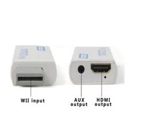 Wii to HDMI converter adapter with 3.5mm audio output jack for 720p 1080p upscaling