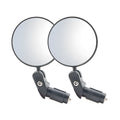 Black foldable convex rearview mirror with 7cm diameter and rotating joint.