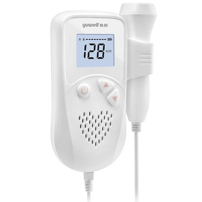 Fetal heart monitor with digital display, waterproof probe, and easy-to-use design for expectant mothers