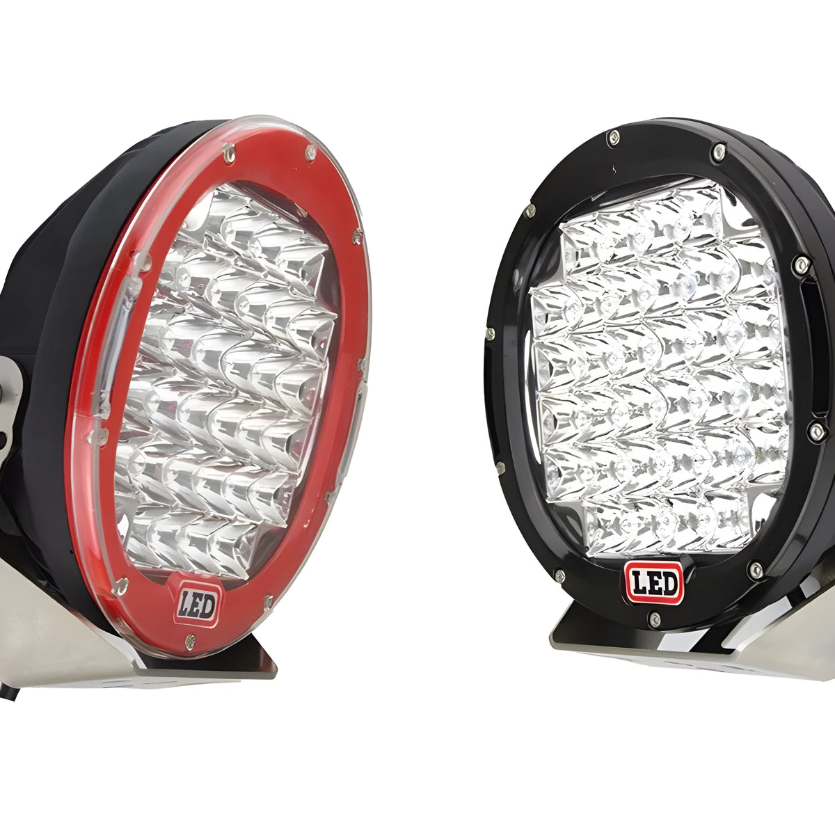Front spotlight LED fog light 220mm alloy die-cast black with 30° beam