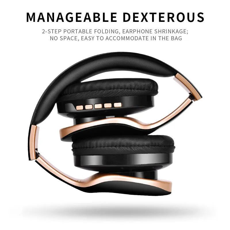HobbyLane Bluetooth wireless headset in black colour with 40mm drivers and charging cable