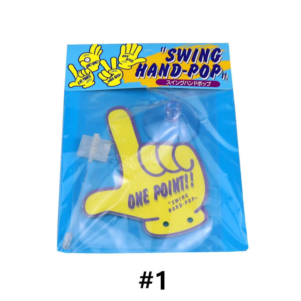 Swinging cartoon car air freshener ornament with jasmine green tea scent in multiple colour options