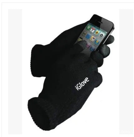 Warm knit touchscreen gloves in various colors for use with smartphones and tablets