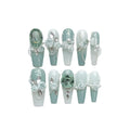Plastic nail art stencil with camellia gradient chain, bow and butterfly patterns in four sizes