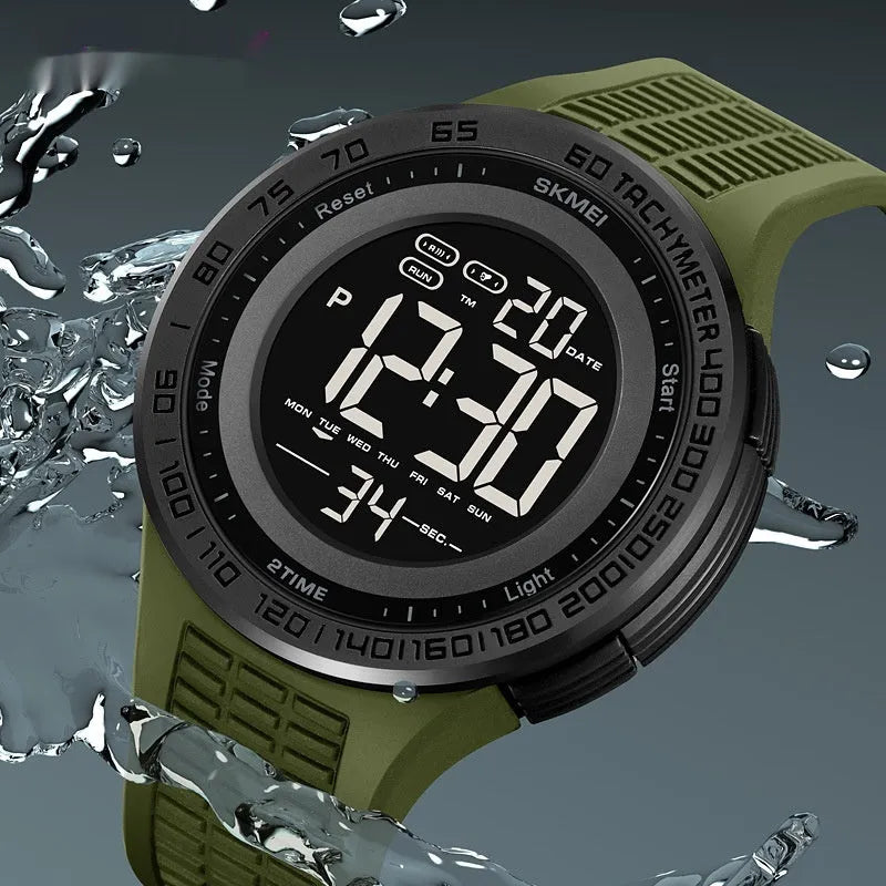 Men's sports luminous waterproof digital LED electronic watch in multiple colours