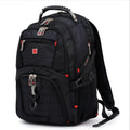 Black business computer backpack with 38 litre capacity and laptop compartment