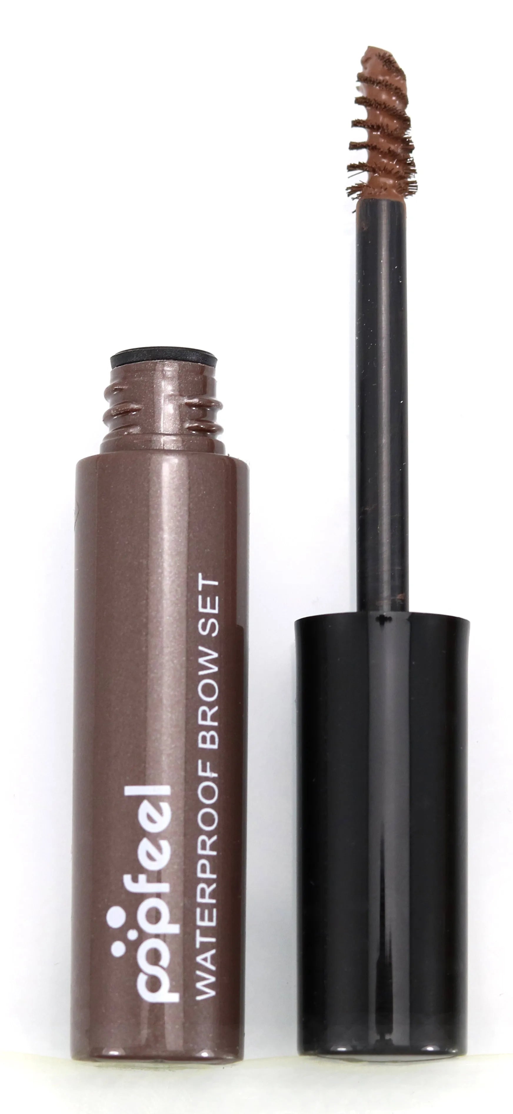 POPFEEL eyebrow dye cream kit with applicator brush and four colour option labels No.1 No.2 No.3 No.4