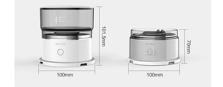 White ABS smart coffee maker with SUS304 filter and Tritan water tank, battery operated