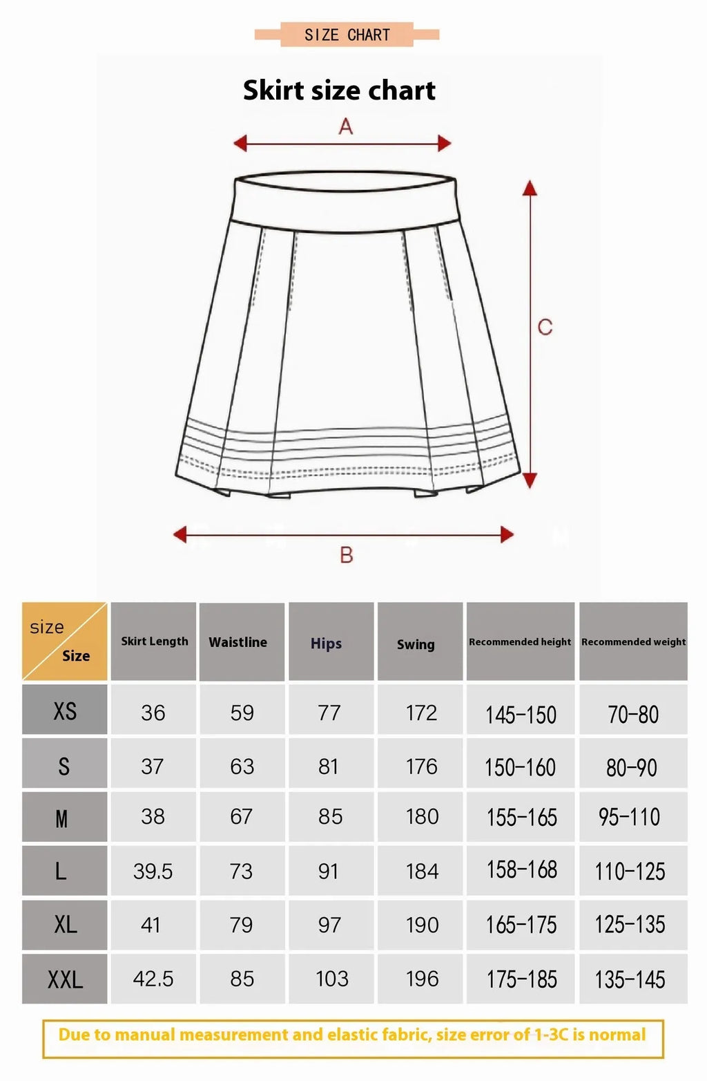 Women's blue high waist half-length sports skirt for golf tennis badminton