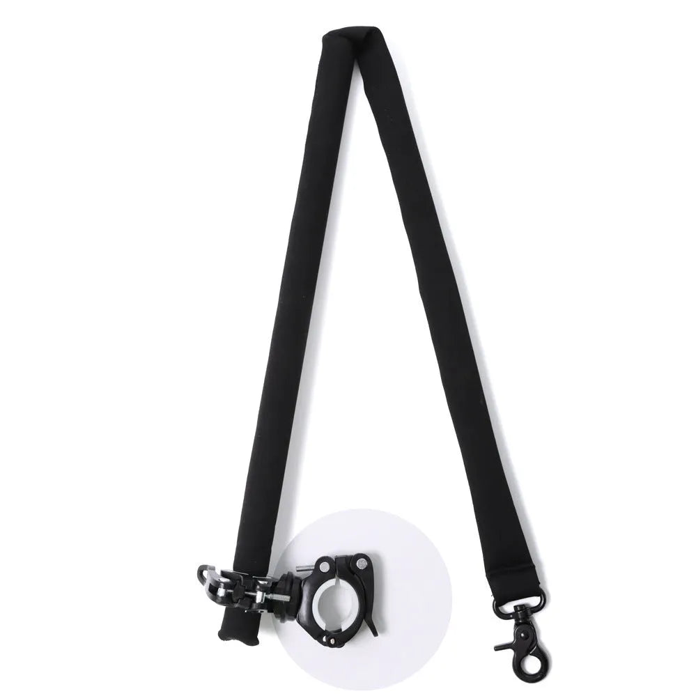 Black bicycle dog walker attachment with detachable dog chain and harness, 24 x 15 inch hard frame, 120kg load capacity