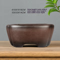 Handmade square purple sand ceramic bonsai flower pot 41x41x18cm antique finish