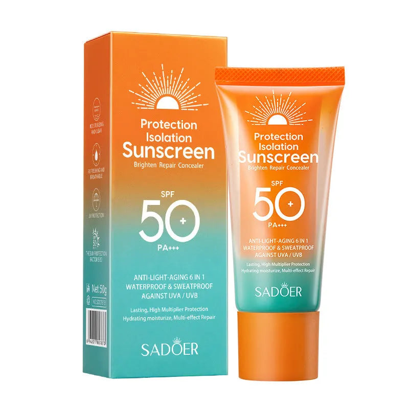 Double tube multi-effect repair isolation sunscreen 50g tube universal skin type