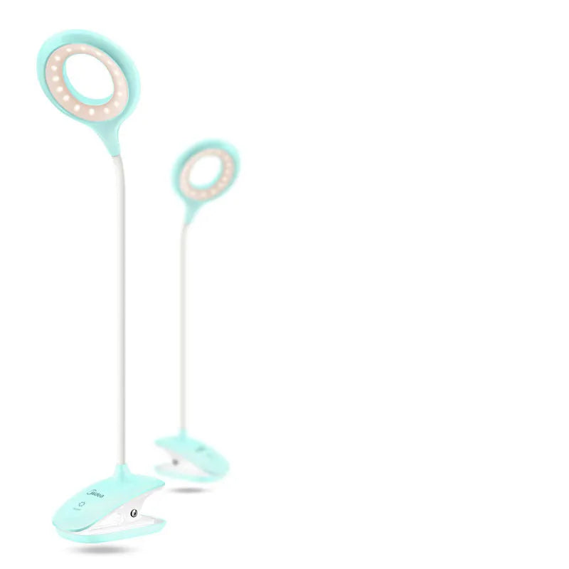 Rechargeable table lamp with touch switch in green, pink, or white USB colour